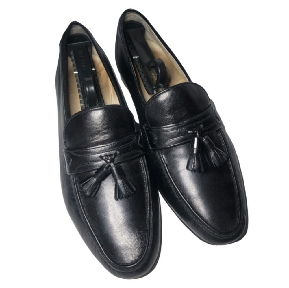Bally Men's Black Leather Loafers